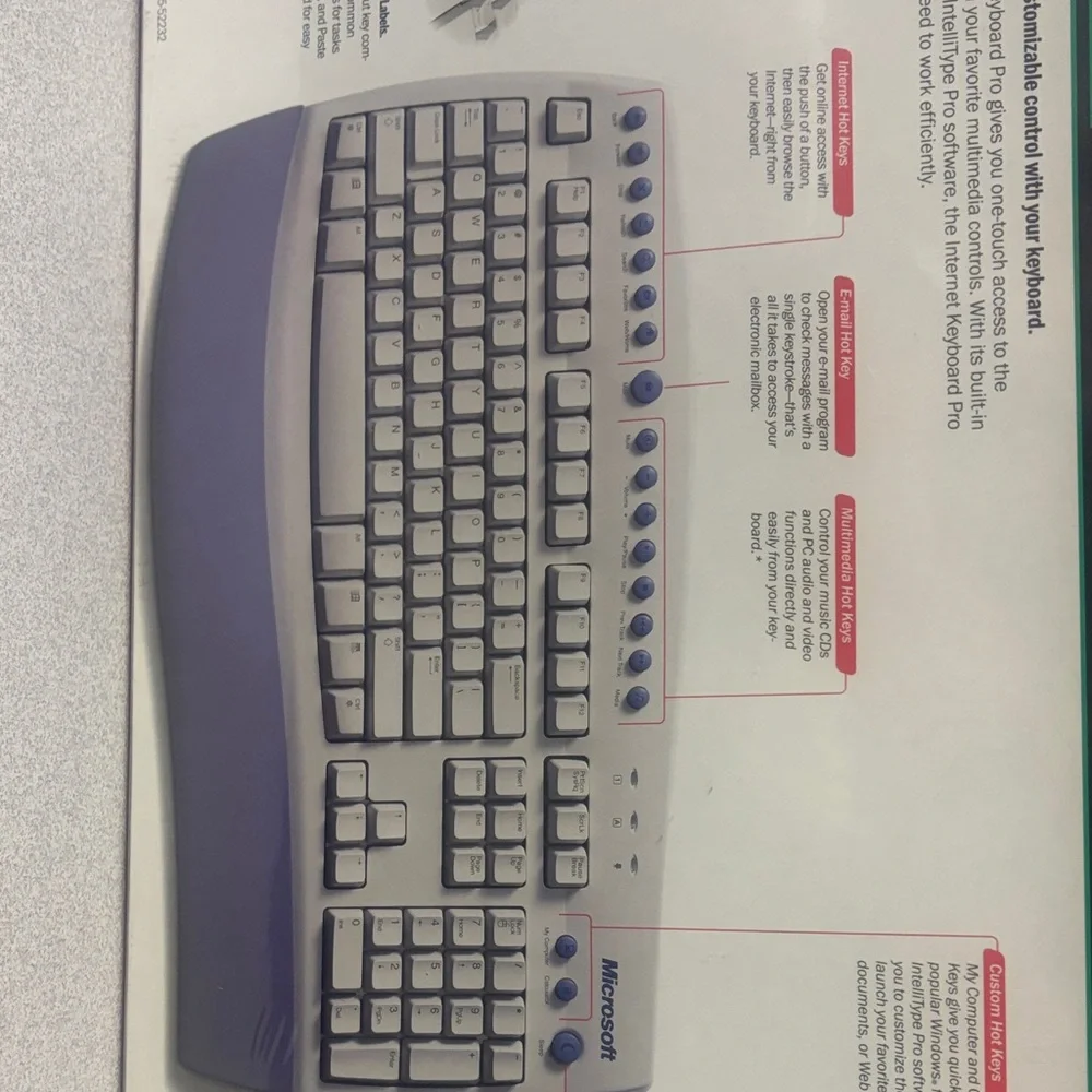 Microsoft Gray and White Keyboard